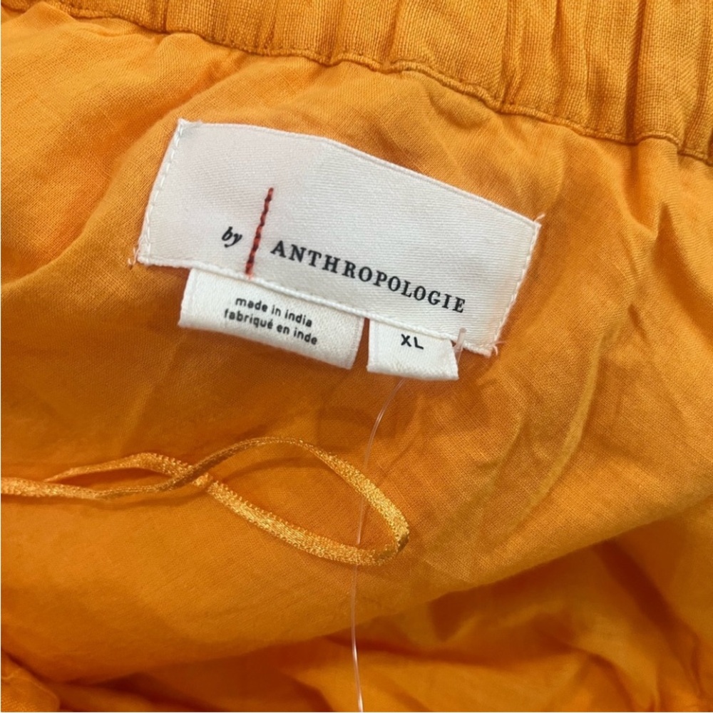 Anthropologie One-Shoulder Linen Blend Mango Mini Dress, Size XL, NWT - Picture 7 of 13